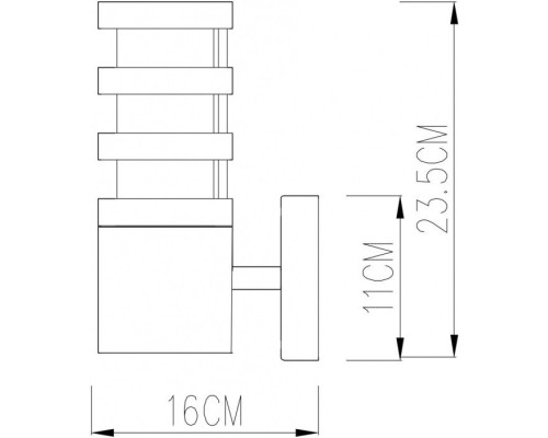 Настенный фонарь уличный Portica A8371AL-1BK Arte Lamp