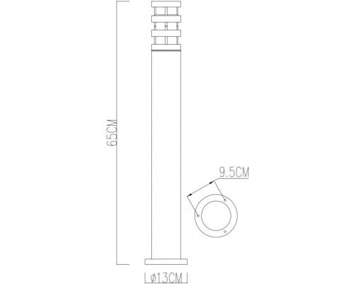 Наземный светильник Portica A8371PA-1BK Arte Lamp
