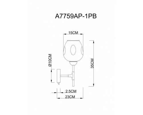 Бра Zanzibar A8390AP-1AB Arte Lamp