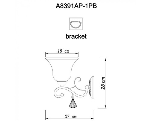 Бра Conis A8391AP-1PB Arte Lamp
