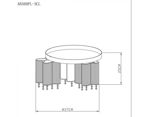 Потолочная люстра Twinkle A8560PL-3CL Arte Lamp