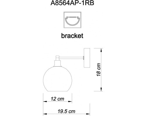 Бра Rosaria A8564AP-1RB Arte Lamp