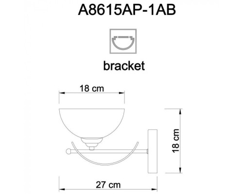 Бра Ninna A8615AP-1AB Arte Lamp