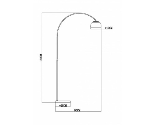 Торшер Arco A8919PN-1SS Arte Lamp