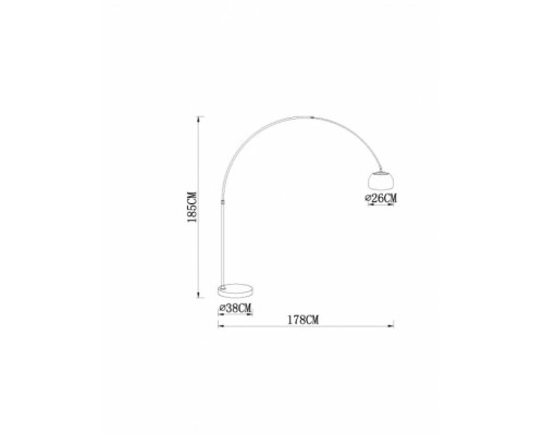 Торшер Arco A8926PN-1SS Arte Lamp