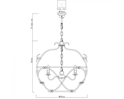 Подвесная люстра Bellator A8960SP-6GA Arte Lamp