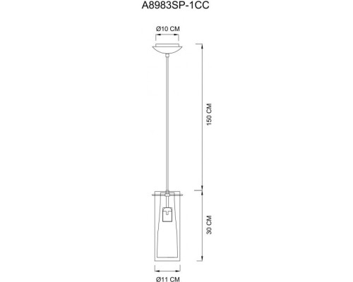 Подвесной светильник Aries A8983SP-1CC Arte Lamp
