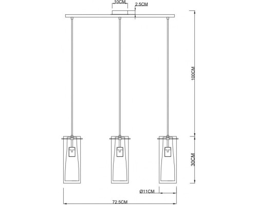 Подвесной светильник Aries A8983SP-3PB Arte Lamp