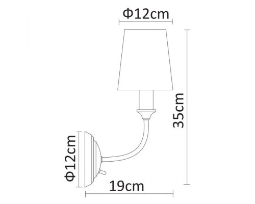 Бра Patricia A9022AP-1CC Arte Lamp