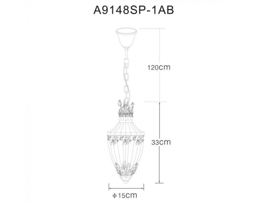 Подвесной светильник Brocca A9148SP-1AB Arte Lamp