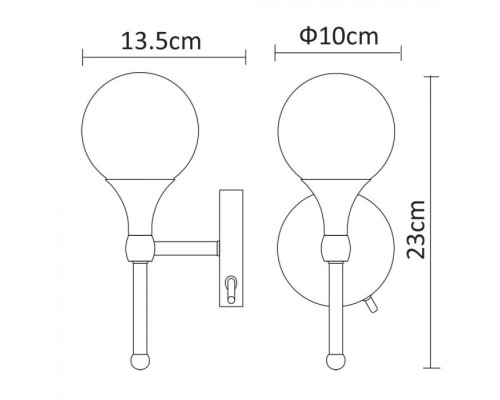 Бра Palla A9162AP-1CC Arte Lamp