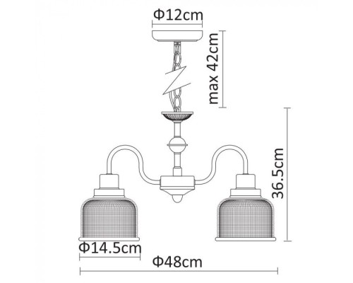 Подвесная люстра Ricardo A9186LM-3CC Arte Lamp
