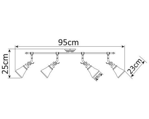 Спот Vento A9231PL-4AB Arte Lamp