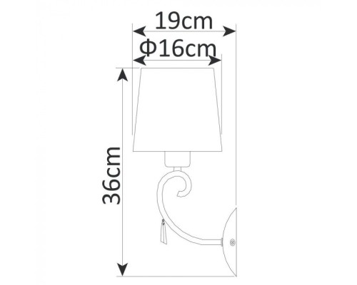 Бра Carolina A9239AP-1BR Arte Lamp
