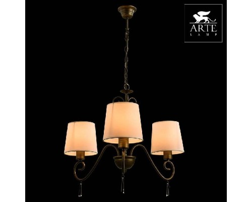 Подвесная люстра Carolina A9239LM-3BR Arte Lamp