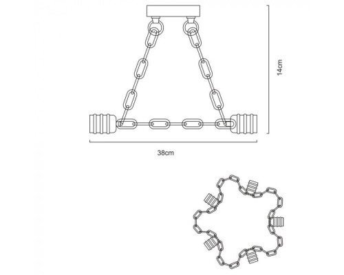 Потолочная люстра Riverrun A9344PL-5BK Arte Lamp