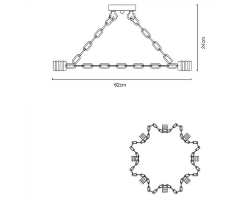 Потолочная люстра Riverrun A9344PL-8BK Arte Lamp