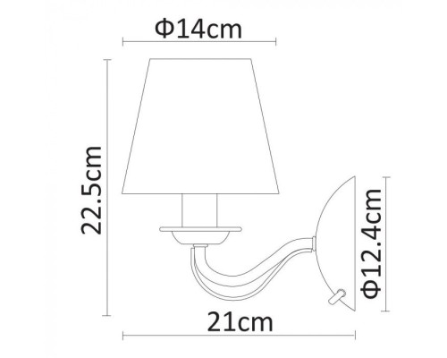 Бра Felicia A9368AP-1AB Arte Lamp