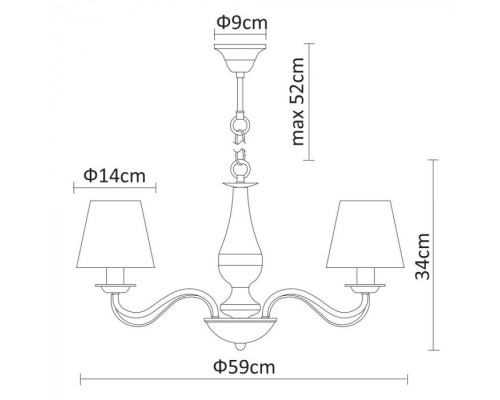 Подвесная люстра Felicia A9368LM-5AB Arte Lamp