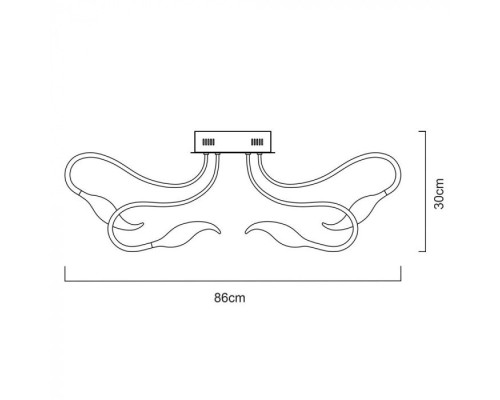 Потолочная люстра Rino A9475PL-9WH Arte Lamp