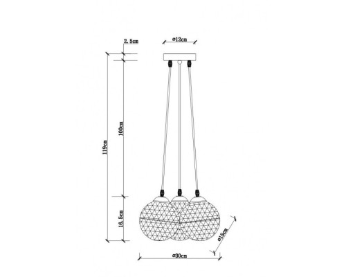 Подвесная люстра Gelato A9508SP-3CC Arte Lamp