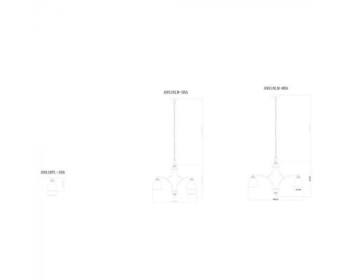 Подвесная люстра Bonito A9518LM-8BA Arte Lamp