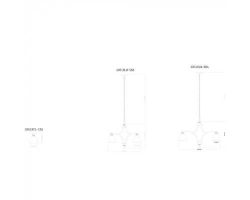 Потолочная люстра Bonito A9518PL-1BA Arte Lamp