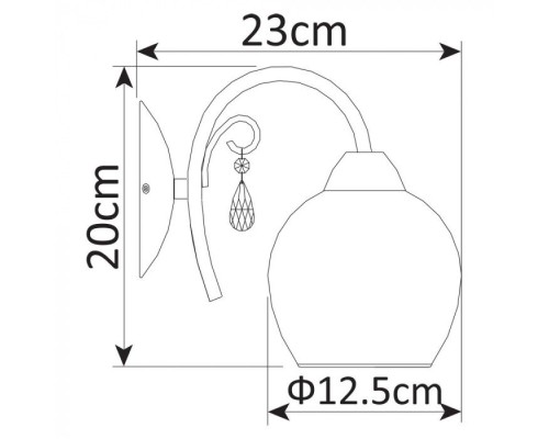 Бра Millo A9548AP-1CC Arte Lamp