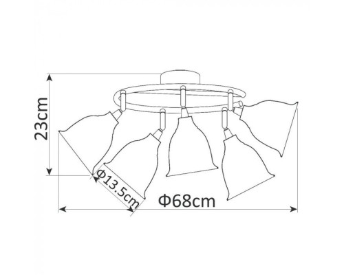 Спот Campana A9557PL-5BG Arte Lamp