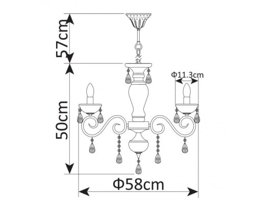 Подвесная люстра Onyx Green A9592LM-5AB Arte Lamp