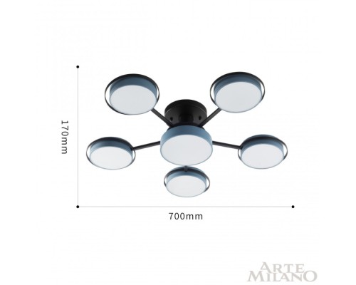 Потолочная люстра Ferrara 250406/5+1 Gr Arte Milano