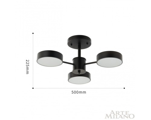 Потолочная люстра Ferrara 250906/3B Bk Arte Milano