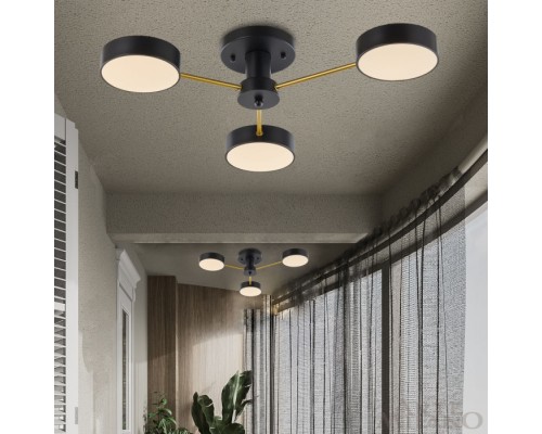 Потолочная люстра Ferrara 252006/3 Bk/Bk Arte Milano