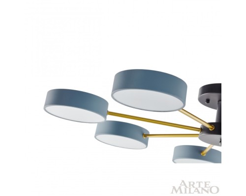 Потолочная люстра Ferrara 252006/8 Bk/Gr Arte Milano