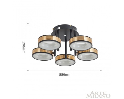 Потолочная люстра  271040/5R BK/GD Arte Milano