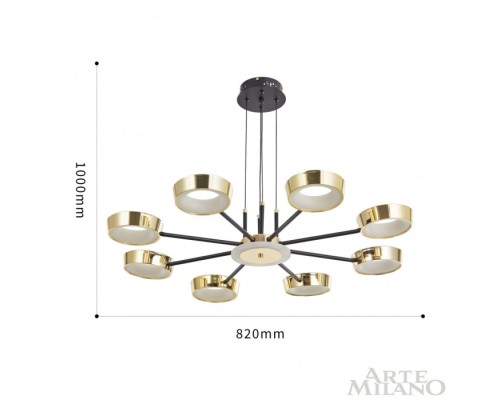 Подвесной светильник  271079/8 BK/GD Arte Milano
