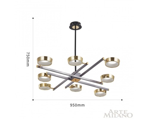 Потолочная люстра  271279/8 NI/GD Arte Milano