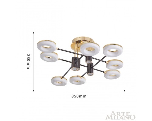 Потолочная люстра  271399/8 BK/GD Arte Milano
