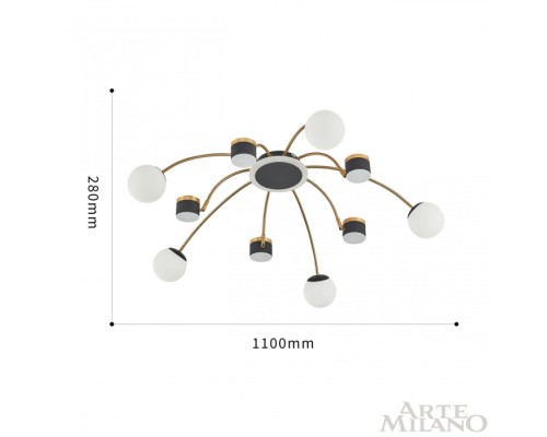 Потолочная люстра  272040/10 BK/GD Arte Milano
