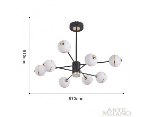 Потолочная люстра  272069/8 BK Arte Milano