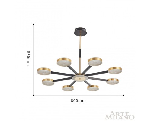 Потолочная люстра  272079/8 BK/GD Arte Milano