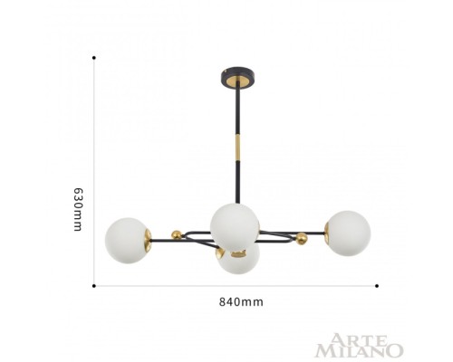 Потолочная люстра  272708/4 BK/GD Arte Milano