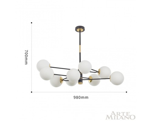 Потолочная люстра  272708/9 BK/GD Arte Milano