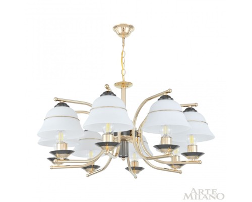 Подвесная люстра Florentia-1240 301240/8 Bk/Gd Arte Milano
