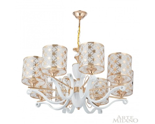 Подвесная люстра Florentia-3097 303097/8 Wh/Gd Arte Milano