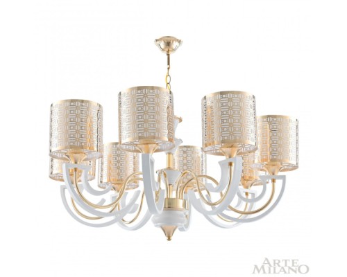 Подвесная люстра Florentia-8857 308857/8 Wh/Gd Arte Milano