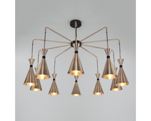 Потолочная люстра Glustin 316/10 латунь / черный Bogate's