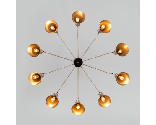 Потолочная люстра Glustin 316/10 латунь / черный Bogate's