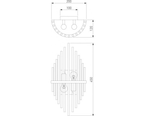 Настенный светильник Allure 355/2 хром Bogate's