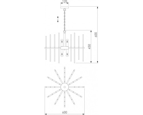 Подвесная люстра Allure 355/6 Smart хром Bogate's